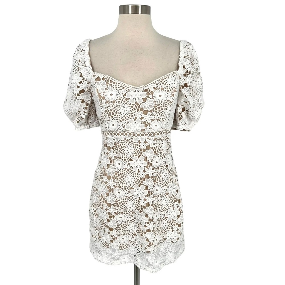 Lace Puff Sleeve Dress